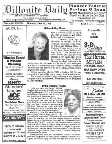 Thursday, June 24, 2021