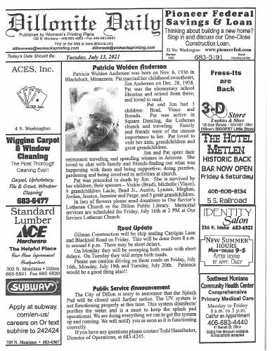 Tuesday, July 13, 2021
