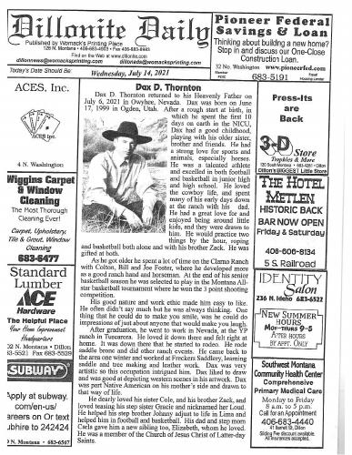 Wednesday, July 14, 2021