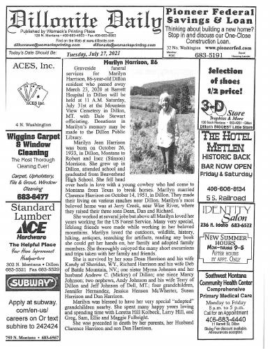 Tuesday, July 27, 2021