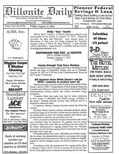 Friday, August 13, 2021