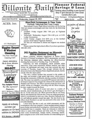 Wednesday, August 18, 2021