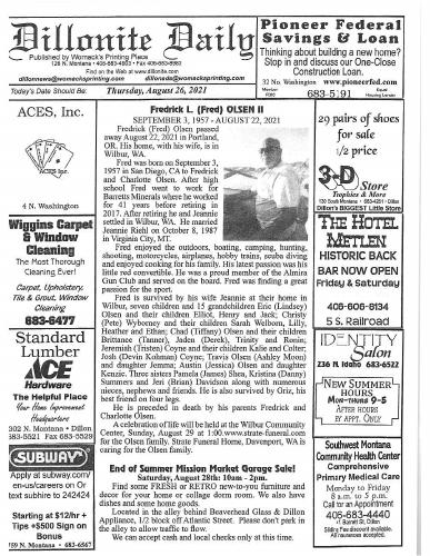 Thursday, August 26, 2021