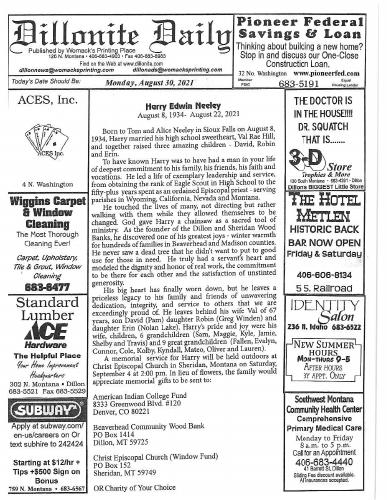 Monday, August 30, 2021