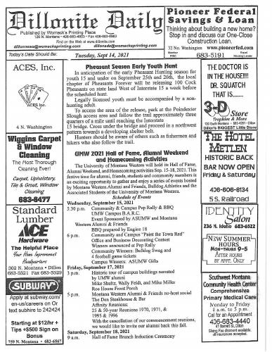 Tuesday, September 14, 2021