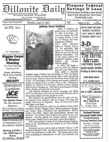 Monday, September 27, 2021