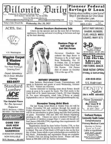 Wednesday, October 20, 2021