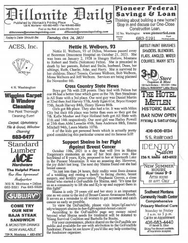 Tuesday, October 26, 2021