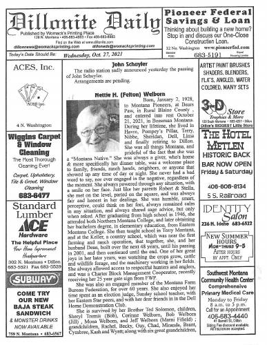 Wednesday, October 27, 2021