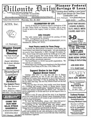 Thursday, October 28, 2021