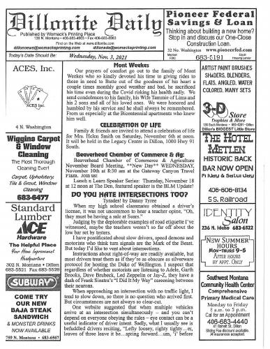 Wednesday, November 3, 2021
