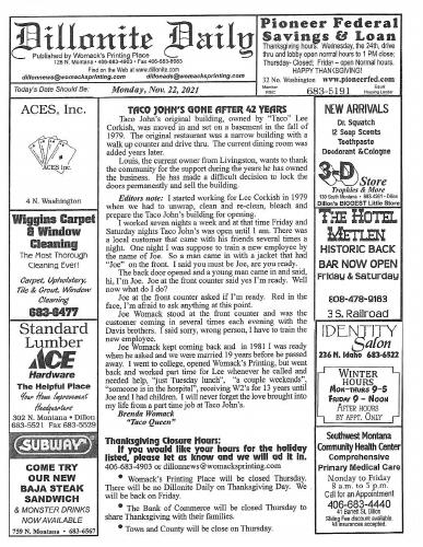 Monday, November 22, 2021