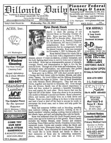 Wednesday, November 24, 2021