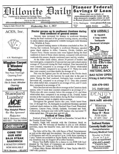 Wednesday, December 1, 2021