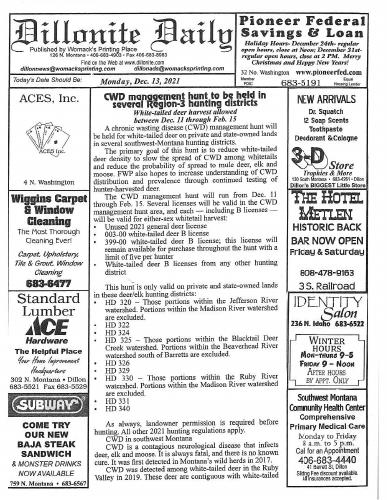 Monday, December 13, 2021