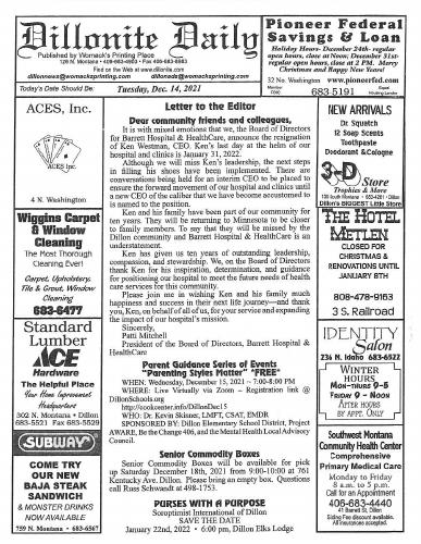 Tuesday, December 14, 2021
