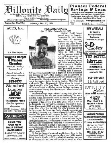 Monday, December 27, 2021