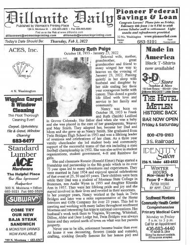 Thursday, February 3, 2022