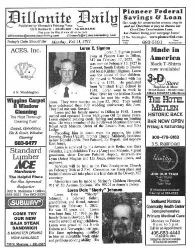 Monday, February 21, 2022