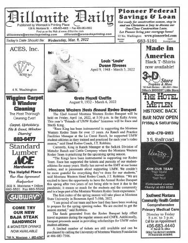 Wednesday, March 9, 2022