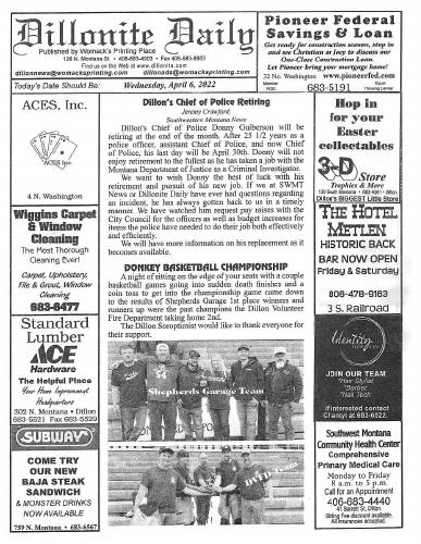 Wednesday, April 6, 2022