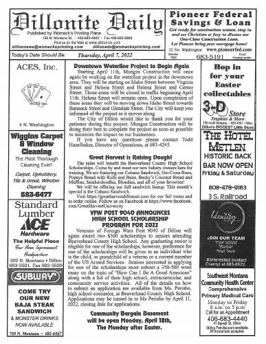 Thursday, April 7, 2022