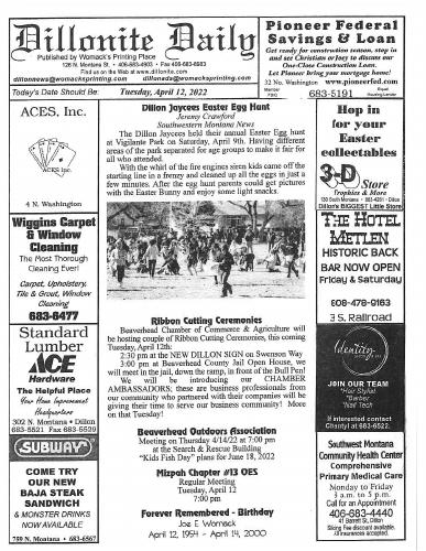 Tuesday, April 12, 2022