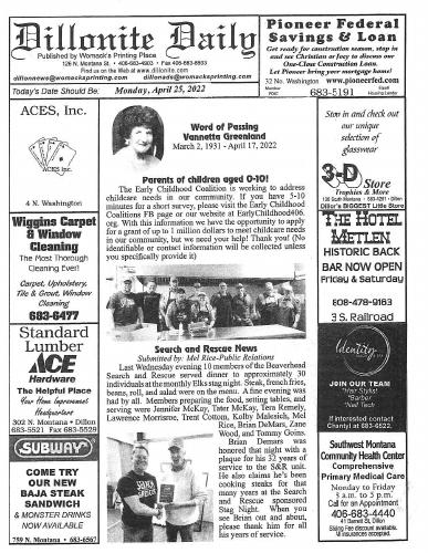 Monday, April 25, 2022