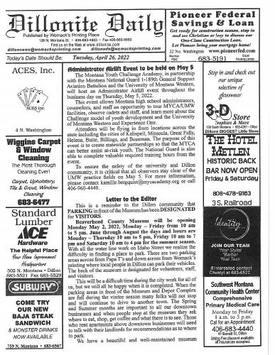 Tuesday, April 26, 2022