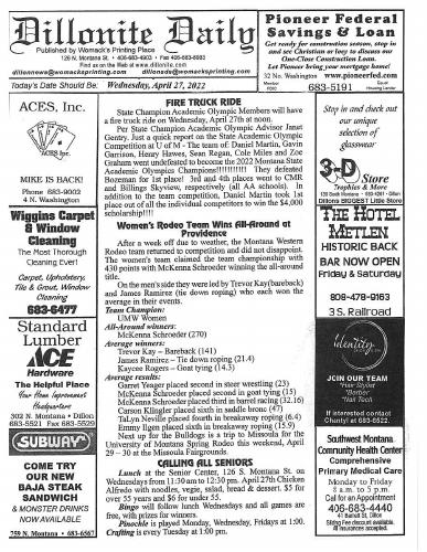 Wednesday, April 27, 2022