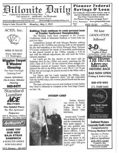 Monday, May 2, 2022