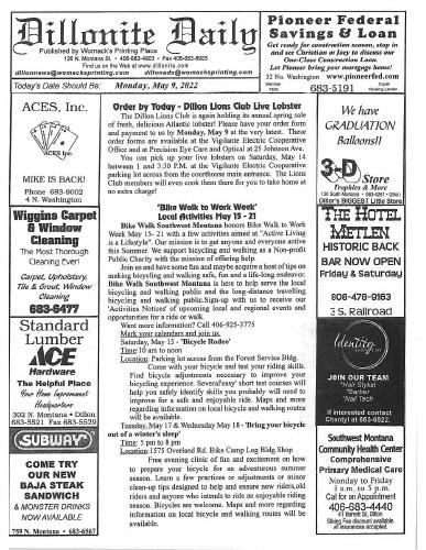 Monday, May 9, 2022