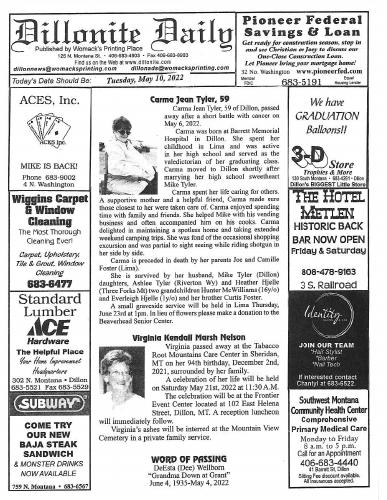 Tuesday, May 10, 2022