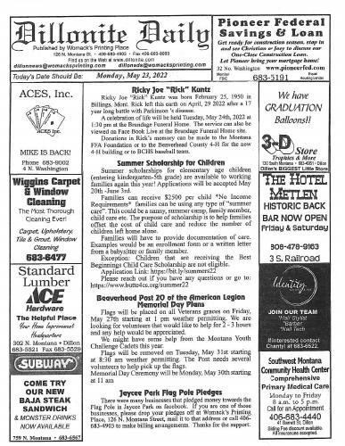 Monday, May 23, 2022