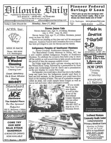 Monday, June 27, 2022