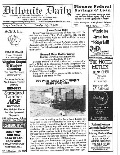 Tuesday, July 12, 2022