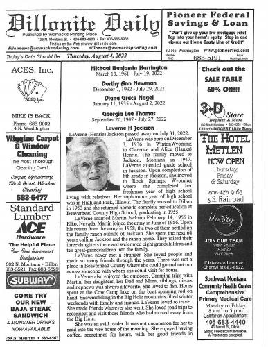 Thursday, August 4, 2022