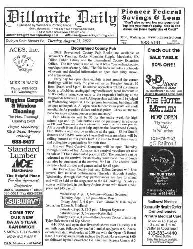 Tuesday, August 23, 2022