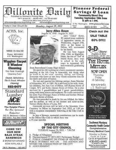 Monday, August 29, 2022