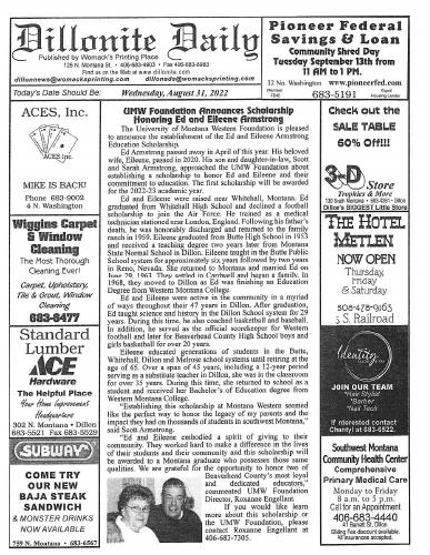 Wednesday, August 31, 2022