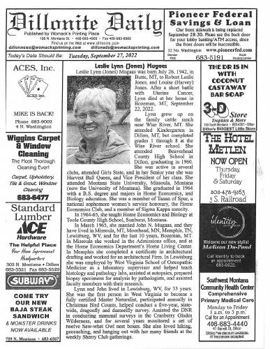 Tuesday, September 27, 2022