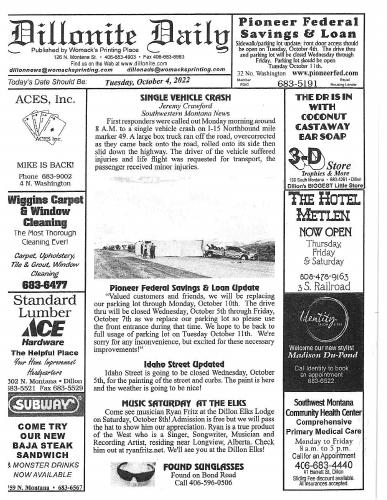 Tuesday, October 4, 2022
