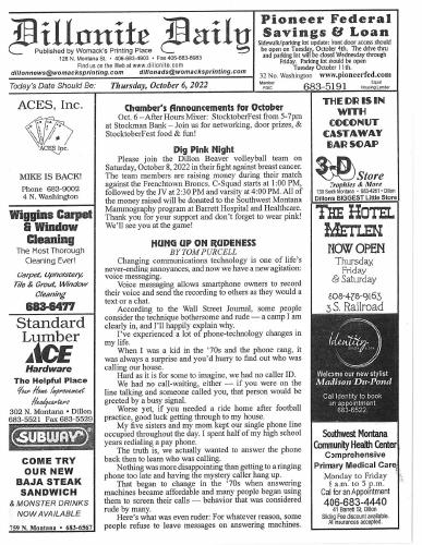 Thursday, October 6, 2022
