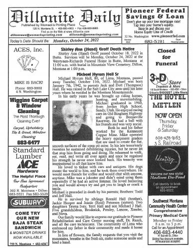 Monday, October 24, 2022