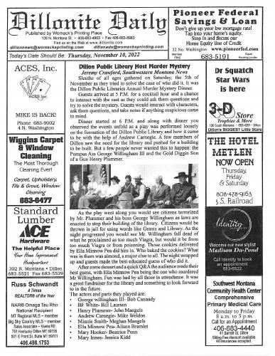 Thursday, November 10, 2022