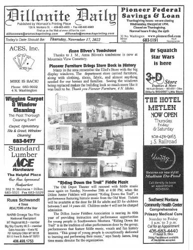 Thursday, November 17, 2022