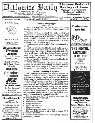 Thursday, December 1, 2022