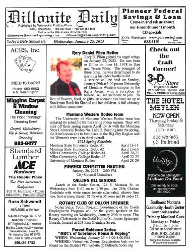 Wednesday, January 25, 2023
