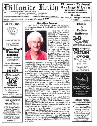 Thursday, February 2, 2023