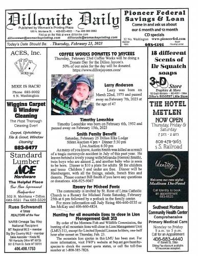 Thursday, February 23, 2023